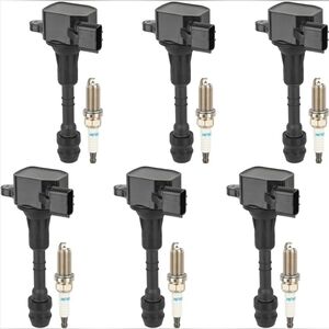 Set of 6 Ignition Coil Pack & Iridium Spark Plugs fits Nissan Altima UF349 &more